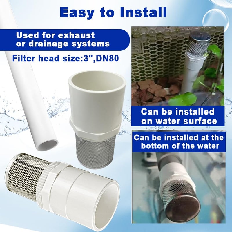 AIMCOCO Store 3" Stainless Steel Filter DN80/3" Suction Strainers Used to Remove Debris and Reduce Solid Entry（1pcs） - Image 5